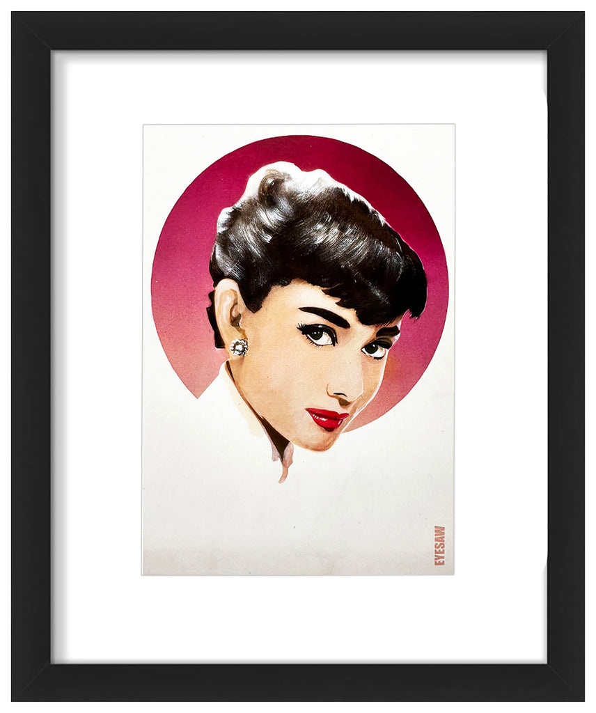 EYESAW 'Audrey' (2012) Original (framed) Show Card - Signari Gallery