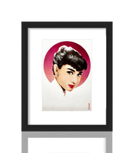 Load image into Gallery viewer, EYESAW 'Audrey' (2012) Original (framed) Show Card - Signari Gallery