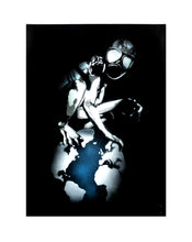 Load image into Gallery viewer, EYESAW 'Golem in Gas Mask' (2009) RARE Custom Framed 1/1 HPM on Paper - Signari Gallery