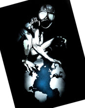 Load image into Gallery viewer, EYESAW 'Golem in Gas Mask' (2009) RARE Custom Framed 1/1 HPM on Paper - Signari Gallery