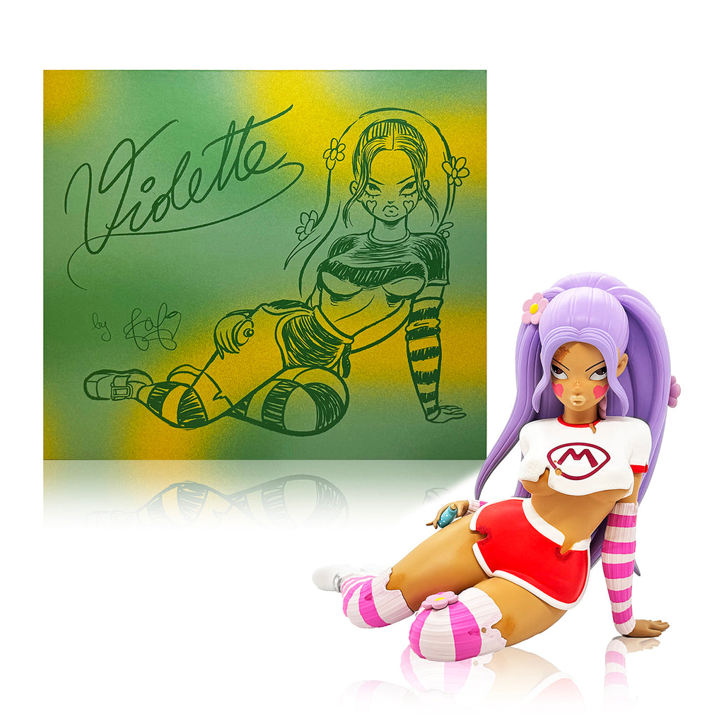 FAFI x 3D Retro 'Violette' (2024) Designer Vinyl Art Figure - Signari Gallery