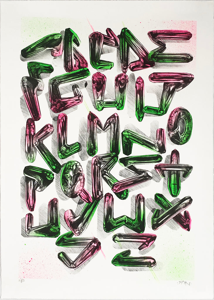 FANAKAPAN 'Chrome 7's A-Z' (2020) Hand-Finished Screen Print - Signari Gallery