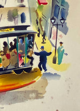 Load image into Gallery viewer, GEORGE POST 'Powell and Taylor' (1951) Rare Serigraph on Repurposed Art Board - Signari Gallery