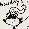 HANDIEDAN 'Happy Holidays' (2019) Hand-Drawn + Signed Cut-Out Sketch - Signari Gallery
