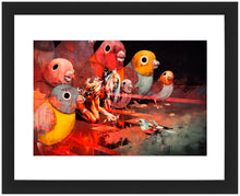 Load image into Gallery viewer, IAN FRANCIS 'Bird Toys/Predator' (2019) Framed Original Show Card - Signari Gallery