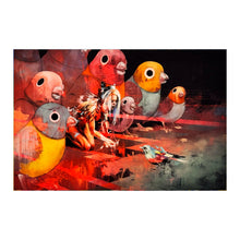 Load image into Gallery viewer, IAN FRANCIS 'Bird Toys/Predator' (2019) Framed Original Show Card - Signari Gallery