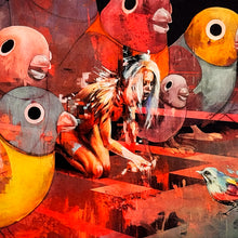 Load image into Gallery viewer, IAN FRANCIS 'Bird Toys/Predator' (2019) Framed Original Show Card - Signari Gallery