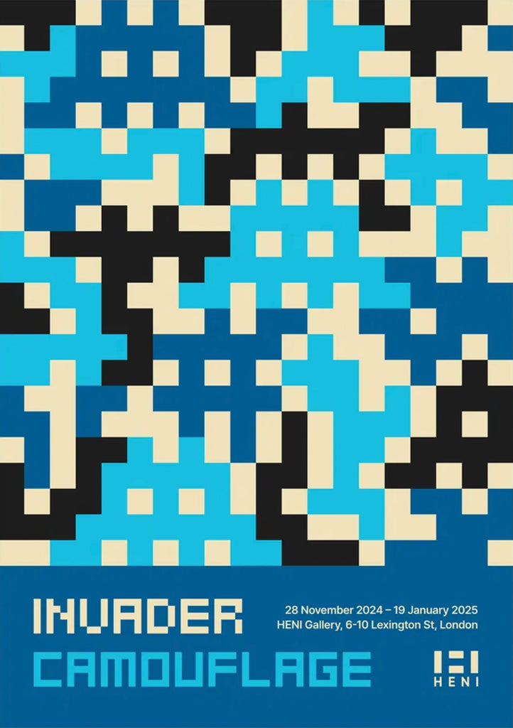 INVADER 'Camo Poster 1' (2024) Offset Lithograph Exhibit Poster - Signari Gallery