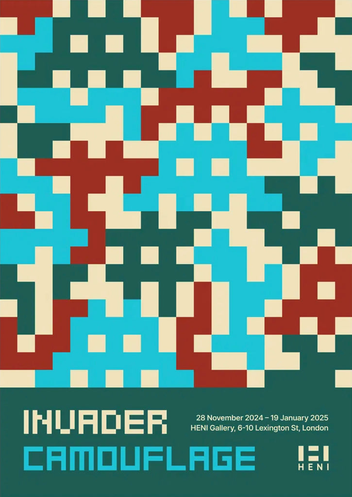 INVADER 'Camo Poster 2' (2024) Offset Lithograph Exhibit Poster - Signari Gallery