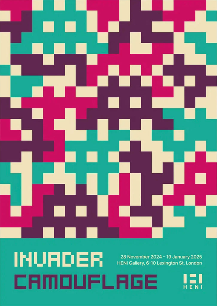 INVADER 'Camo Poster 3' (2024) Offset Lithograph Exhibit Poster - Signari Gallery