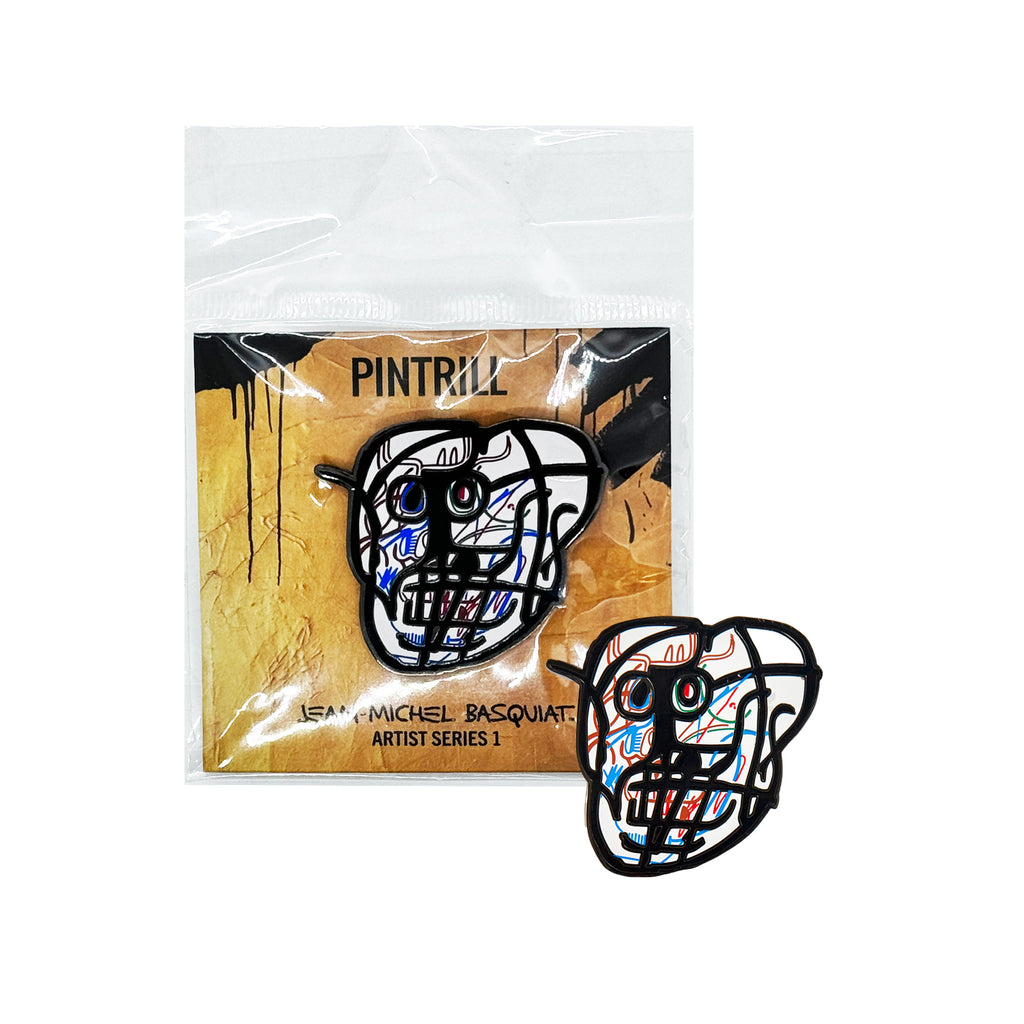 JEAN-MICHEL BASQUIAT 'Skull' (2023) Enamel Lapel Pin - Signari Gallery