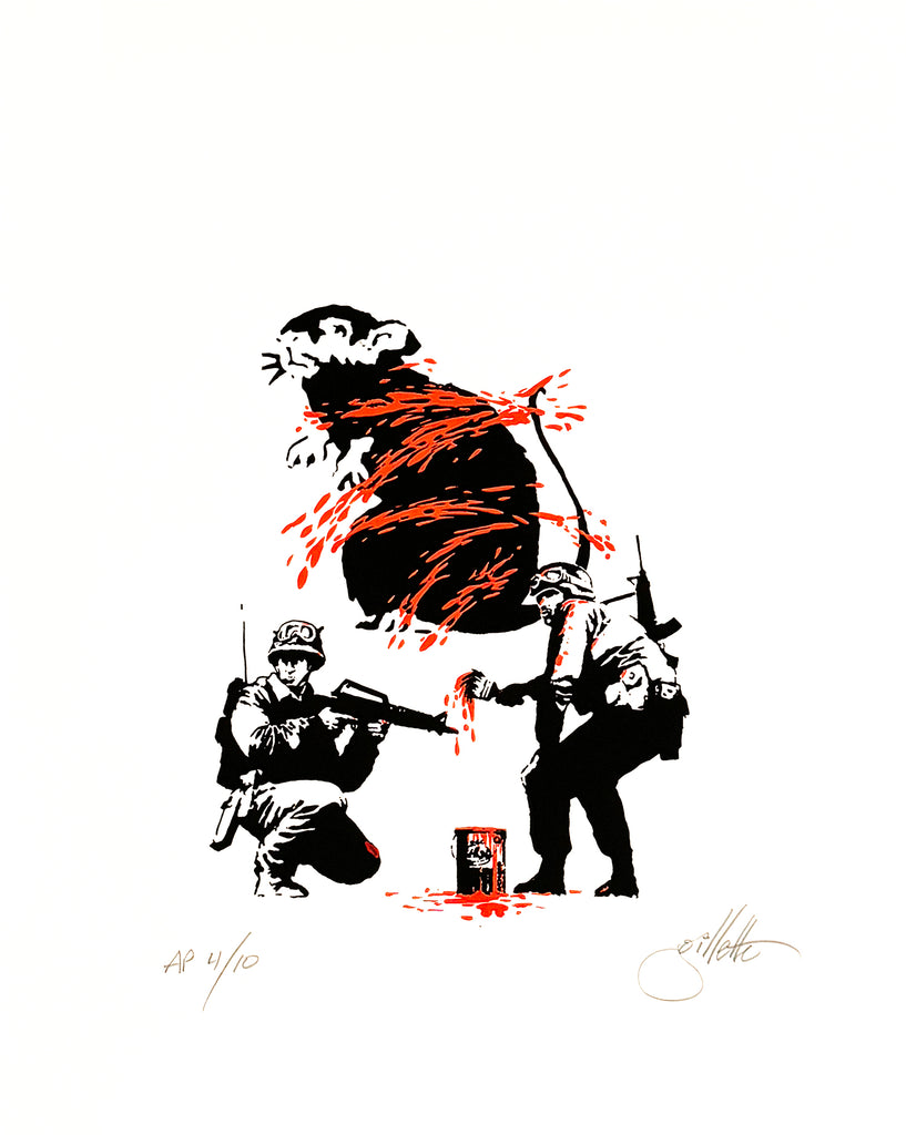 JEFF GILLETTE 'Art in Action: Banksy Rat' (2022) Archival Pigment Print (AP) - Signari Gallery