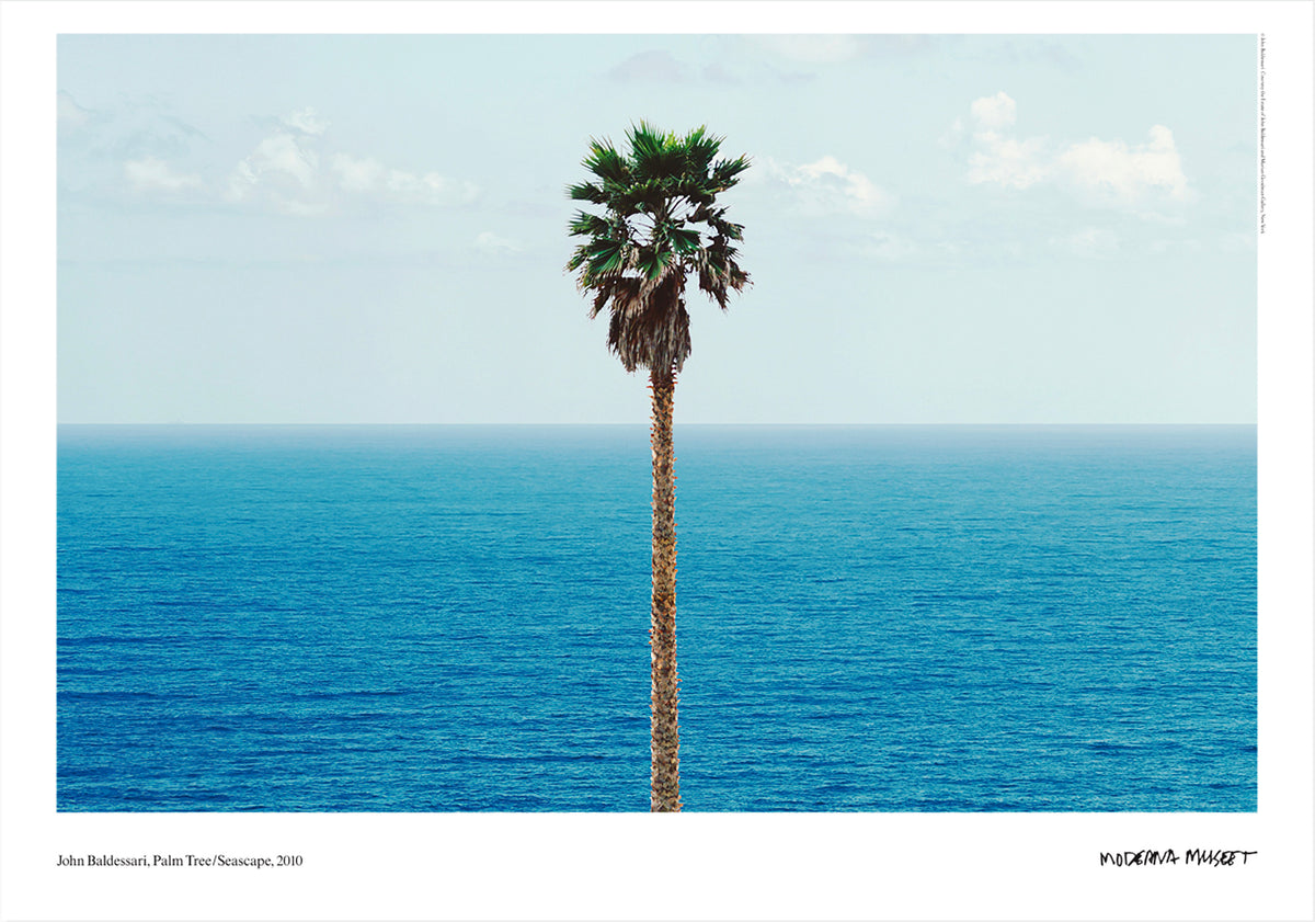 Palm tree/seascape/ジョン バルデッサリ/額装ポスター JOHN BALDESSARI 'Palm Tree/Seascape' (2010) Rare Poster + Original Sig