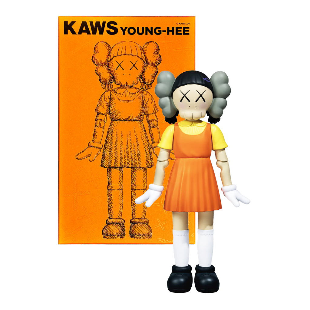 KAWS 'Squid Game: Young-Hee' (2025) Designer Vinyl Art Figure (coloured) - Signari Gallery