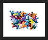 KENNY SCHARF 'Blob N' Space' (2022) Framed Premium Vinyl Sticker - Signari Gallery