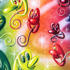 KENNY SCHARF 'Viera Panasonic Sparkle Rainbow' (2023) Wrapping Paper (x3) - Signari Gallery