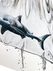LOUISE McNAUGHT 'Shark in a Bag' (2022) Framed Original on Canvas - Signari Gallery