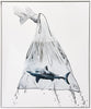 LOUISE McNAUGHT 'Shark in a Bag' (2022) Framed Original on Canvas - Signari Gallery