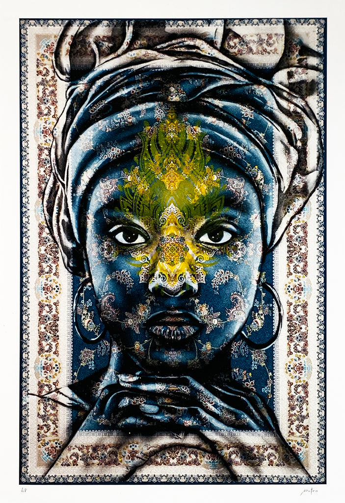 MATEO WALL PAINTER 'Seriya' (2021) RARE Hand-Embellished Giclée Print - Signari Gallery