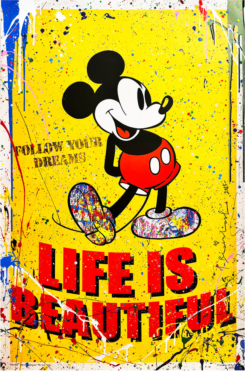 MR. BRAINWASH 'Never, Never, Never Give Up' (2025) Hand-Signed