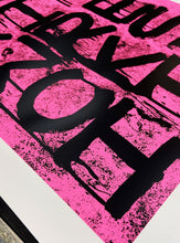 Load image into Gallery viewer, OLI FOWLER 'BrexitWrecksIt2' (2024) Screen Print (pink) - Signari Gallery