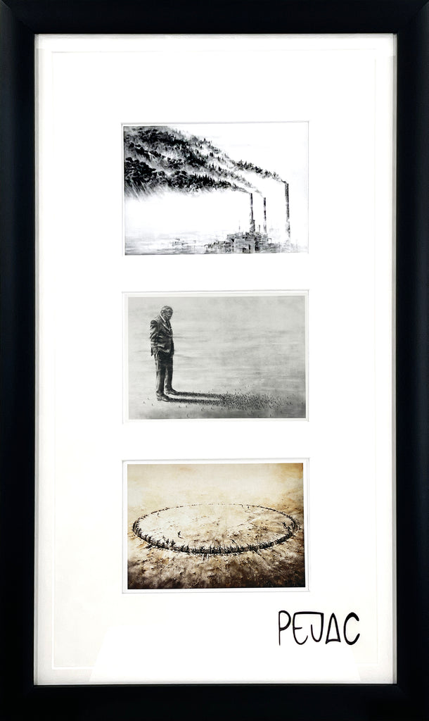 PEJAC 'A Forest' + The Boss + So Far, So Close' (2018-2022) Custom Framed Lottery Edition Postcard Set - Signari Gallery