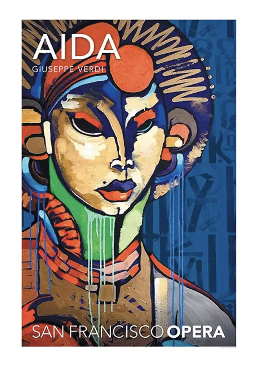RETNA (レトナ) 'Verdi: Aida' ポスター 2016年 真作 RETNA 'Verdi: Aida' (2016) Rare Original San Francisco Opera Poster