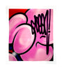 SEEN 'Original Painting #9969' (pink) Original Bubble-Tag on Canvas - Signari Gallery 