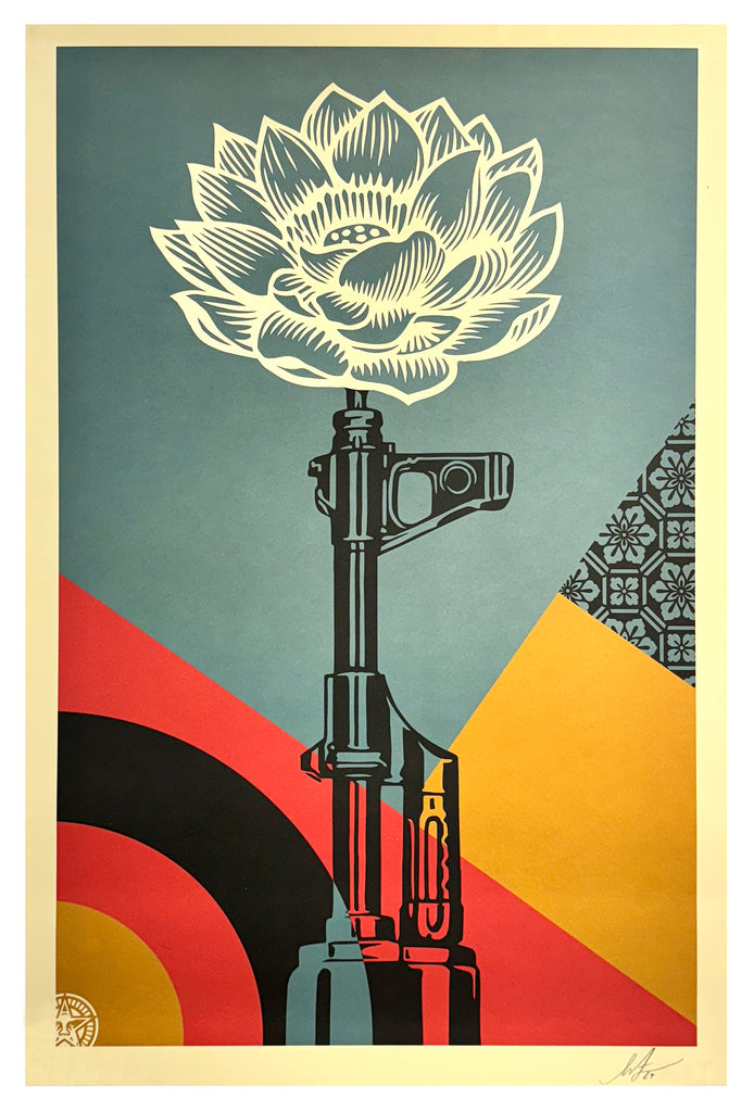 SHEPARD FAIREY 'AK-47 Lotus' (2024) Offset Lithograph - Signari Gallery