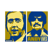 Load image into Gallery viewer, SHEPARD FAIREY 'Andy Lives: Andy Kaufman + Tony Clifton' (1999) Rare Lithograph Poster Set - Signari Gallery