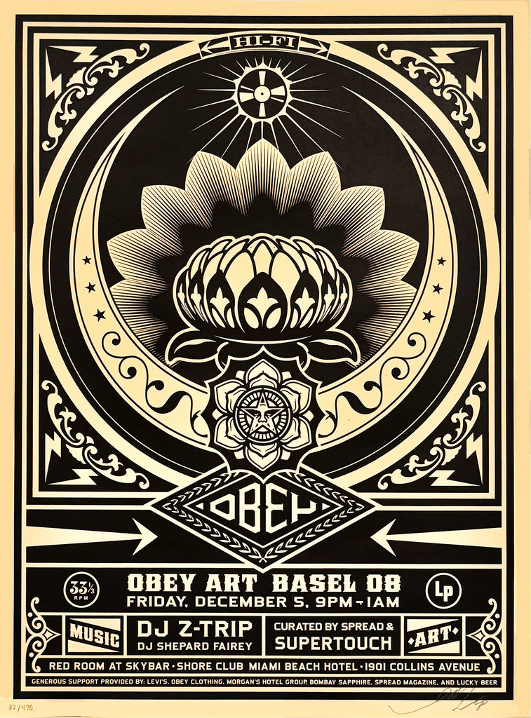 SHEPARD FAIREY 'Art Basel' (2008) Rare Original Screen Print - Signari Gallery