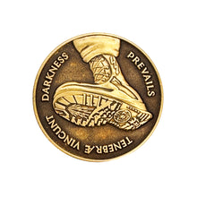 Load image into Gallery viewer, SHEPARD FAIREY 'Decision-Making Brass Coin' (2024) Limited Edition Coin w/Display - Signari Gallery