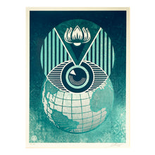 Load image into Gallery viewer, SHEPARD FAIREY 'Flint Eye Alert Globe' (2017) Screen Print (#206) - Signari Gallery