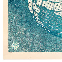 Load image into Gallery viewer, SHEPARD FAIREY 'Flint Eye Alert Globe' (2017) Screen Print (#PP) - Signari Gallery
