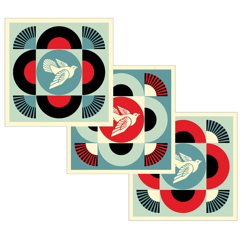 SHEPARD FAIREY 'Geometric Dove' Offset Lithograph Set - Signari Gallery