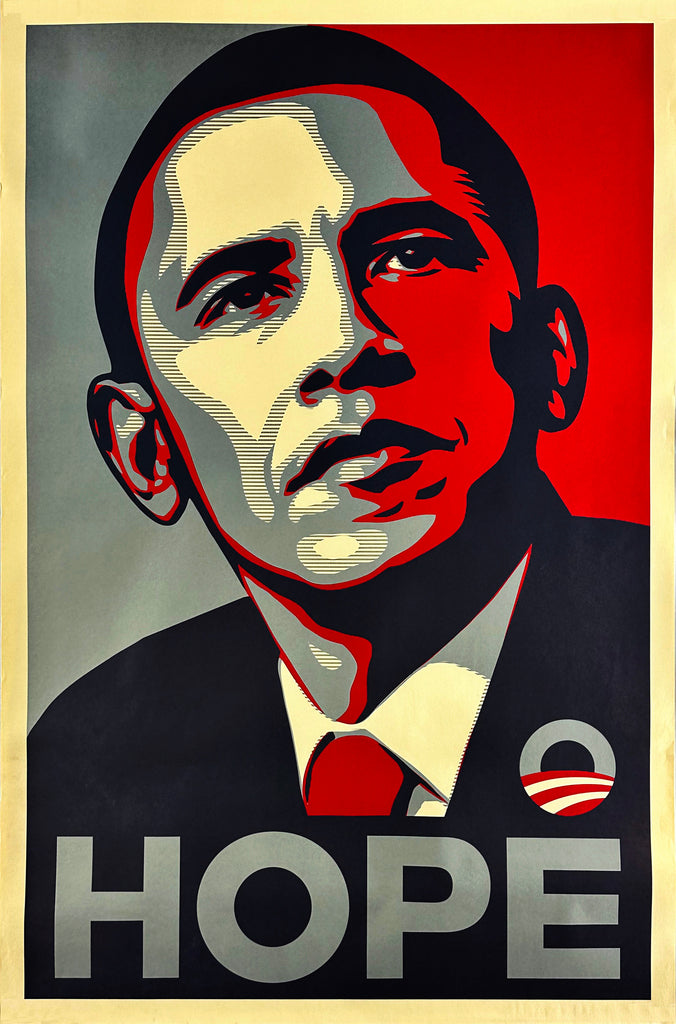 SHEPARD FAIREY 'Hope' (2008) Rare Original Offset Lithograph - Signari Gallery