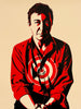 SHEPARD FAIREY 'Jasper Johns' (2009) Rare Screen Print (cream-#80) - Signari Gallery