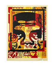 Load image into Gallery viewer, SHEPARD FAIREY 'Obey 3-Face Collage' Lithograph SET - Signari Gallery