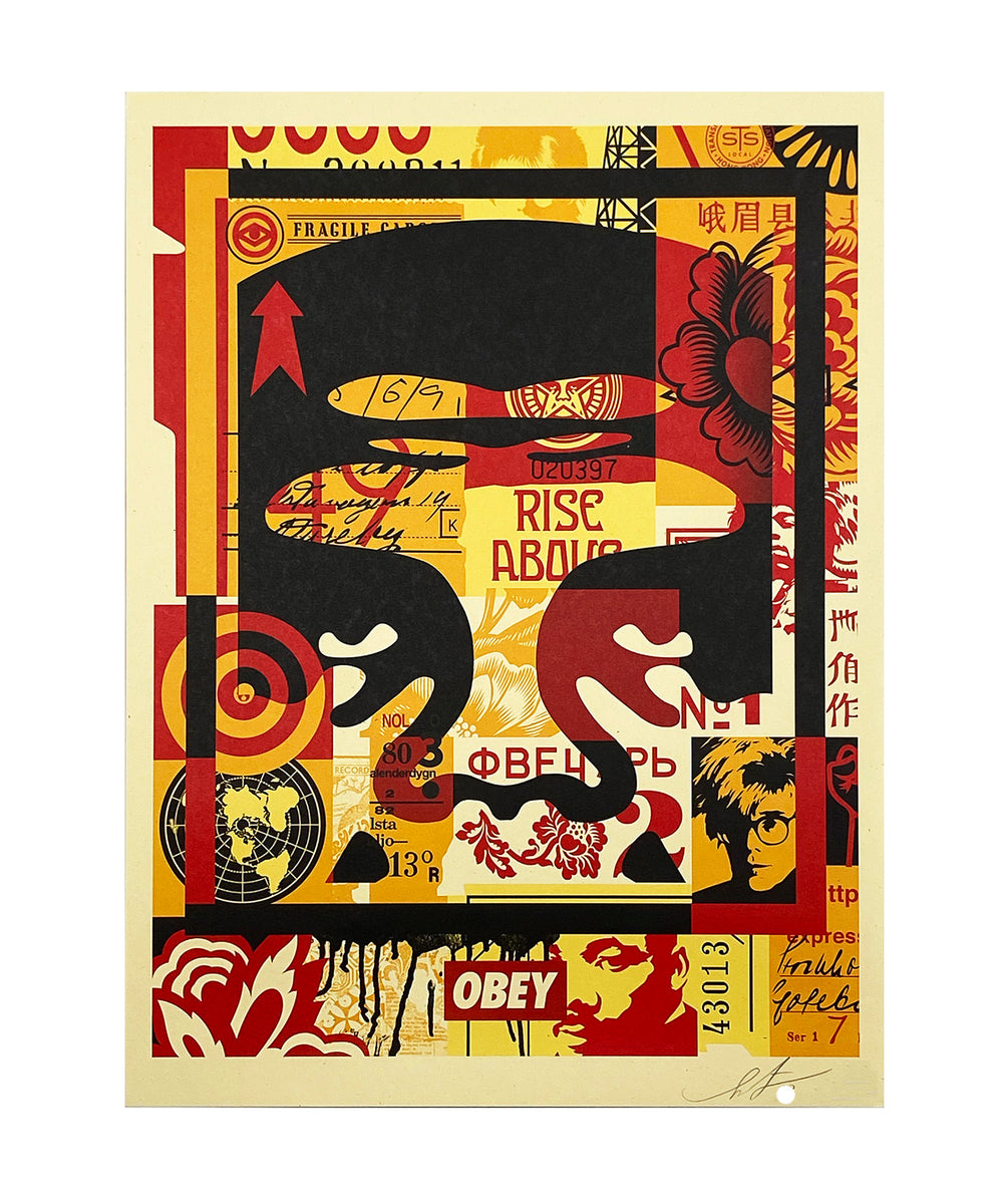【新品】OBEY 3-FACE SIGNED POSTER SET OBEY 3-FACE (White) Signed Lithograph Set – OBEY GIANT