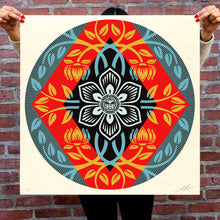 Load image into Gallery viewer, SHEPARD FAIREY 'Obey Diamond Flower Round' (2022) Screen Print - Signari Gallery