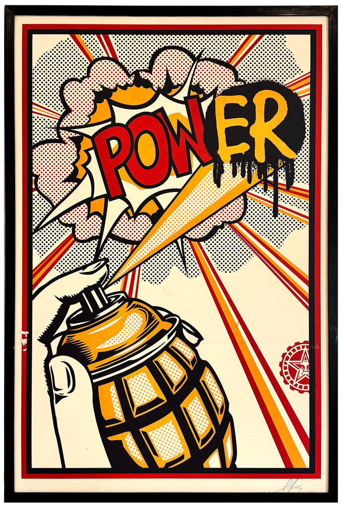 SHEPARD FAIREY 'POWer' (2014) RARE Framed Offset Lithograph - Signari Gallery