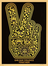 Load image into Gallery viewer, SHEPARD FAIREY 'Peace Fingers (Gun Violence)' (2019) Screen Print (#491) - Signari Gallery