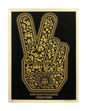 Load image into Gallery viewer, SHEPARD FAIREY 'Peace Fingers (Gun Violence)' (2019) Screen Print - Signari Gallery