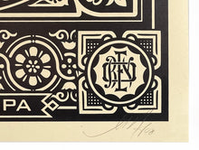 Load image into Gallery viewer, SHEPARD FAIREY 'SSI: Mea Culpa' (black) Screen Print - Signari Gallery