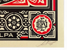 Load image into Gallery viewer, SHEPARD FAIREY 'SSI: Mea Culpa' (black/red) Screen Print - Signari Gallery
