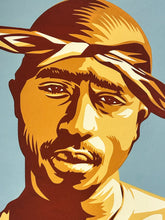 Load image into Gallery viewer, SHEPARD FAIREY 'Tupac' (blue) Screen Print - Signari Gallery