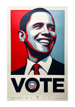 Load image into Gallery viewer, SHEPARD FAIREY &#39;VOTE (Obama 2008)&#39; RARE Archival Print - Signari Gallery 