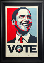 Load image into Gallery viewer, SHEPARD FAIREY 'VOTE (Obama 2008)' HAND-SIGNED/Framed Archival Pigment Print - Signari Gallery