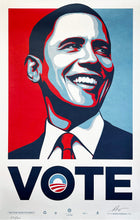 Load image into Gallery viewer, SHEPARD FAIREY 'VOTE (Obama 2008)' HAND-SIGNED/Framed Archival Pigment Print - Signari Gallery