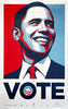 SHEPARD FAIREY 'VOTE (Obama 2008)' HAND-SIGNED/Framed Archival Pigment Print - Signari Gallery